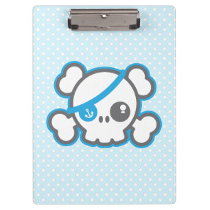 Porte-bloc Kawaii Pirate Skull Clip Board