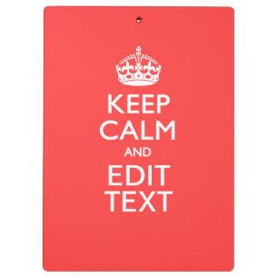 Porte-bloc KEEP CALM personnalisé et votre texte sur le corai