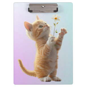Porte-bloc Kitten avec fleur