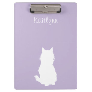 Porte-bloc Kitty pelucheux et pattes sur le pourpre