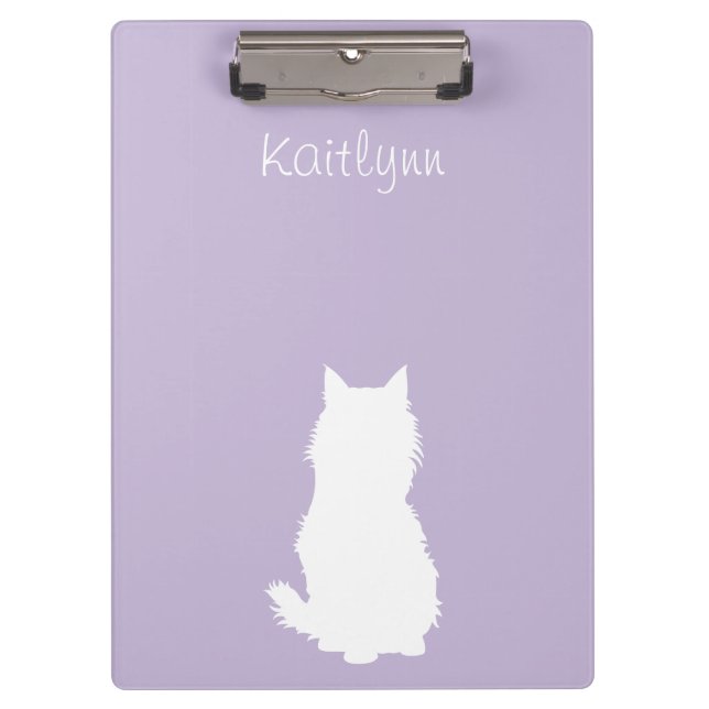 Porte-bloc Kitty pelucheux et pattes sur le pourpre (Devant)