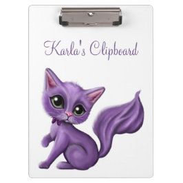Porte-bloc Kitty pourpre personnalisé