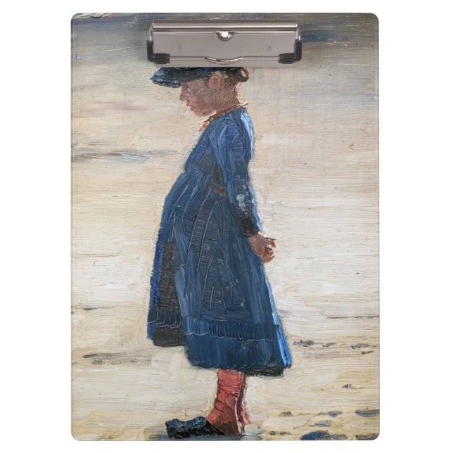 Porte-bloc Kroyer - Petite fille debout sur Skagen Beach (Devant)