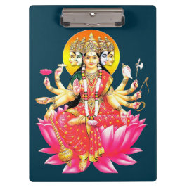 Porte-bloc La déesse Gayatri Devi sur Lotus Hindu Deity