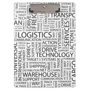 Porte-bloc La LOGISTIQUE modèle avec des mots