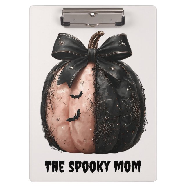 Porte-bloc La maman Éffrayante Citrouille d'Halloween (Devant)