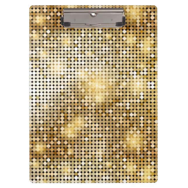 Porte-bloc La paillette d'or de scintillement lumineuse (Devant)