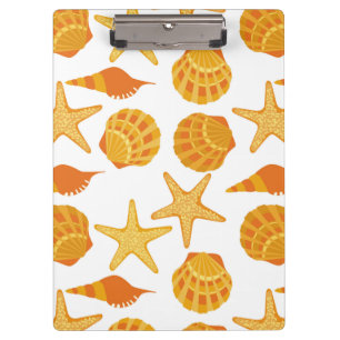 Porte-bloc La plage orange Shell modèlent