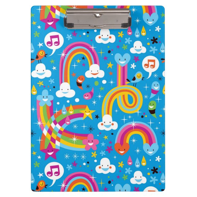 Porte-bloc la pluie d'arcs-en-ciel de nuages laisse tomber le (Devant)
