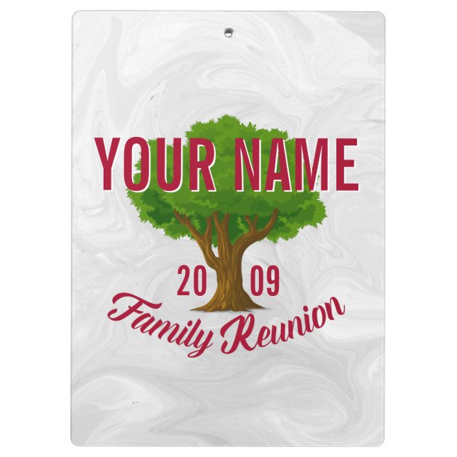 Porte-bloc La Réunion de famille personnalisée par arbre (Dos)