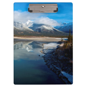 Porte-bloc La rivière Athabasca dans le parc national Jasper