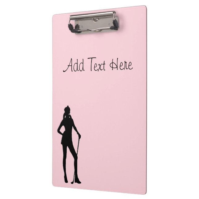 Porte-bloc Lady Golf Pink Sport Personnalisé avant et arrière (Gauche)
