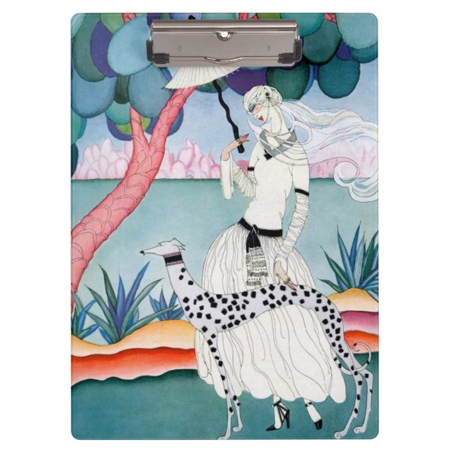 Porte-bloc Lady with Dalmatian Dog - Helen Dryden (Devant)