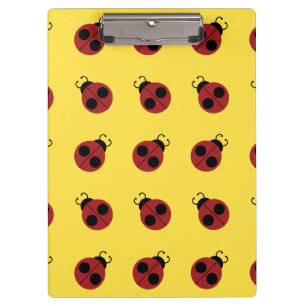 Porte-bloc Ladybug 60s rétro cool rouge jaune