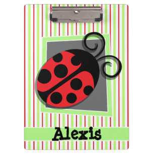 Porte-bloc Ladybug ; Grandes vertes rouges et citronnées
