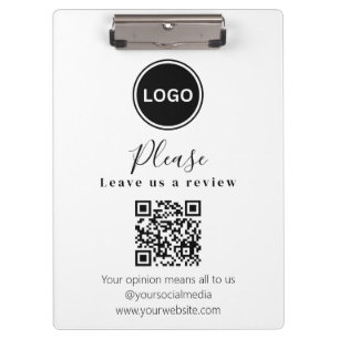 Porte-bloc Laissez-nous un commentaire   Code QR Carte de vis