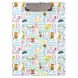 Porte-bloc L'alphabet du Dr Seuss avec des mots