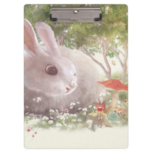 Porte-bloc Lapin avec Fleurs