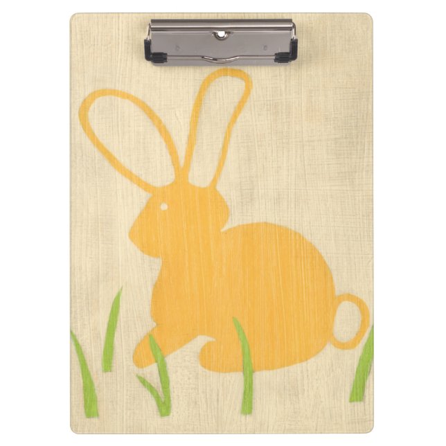 Porte-bloc Lapin jaune et herbe verte par Chariklia Zarris (Devant)
