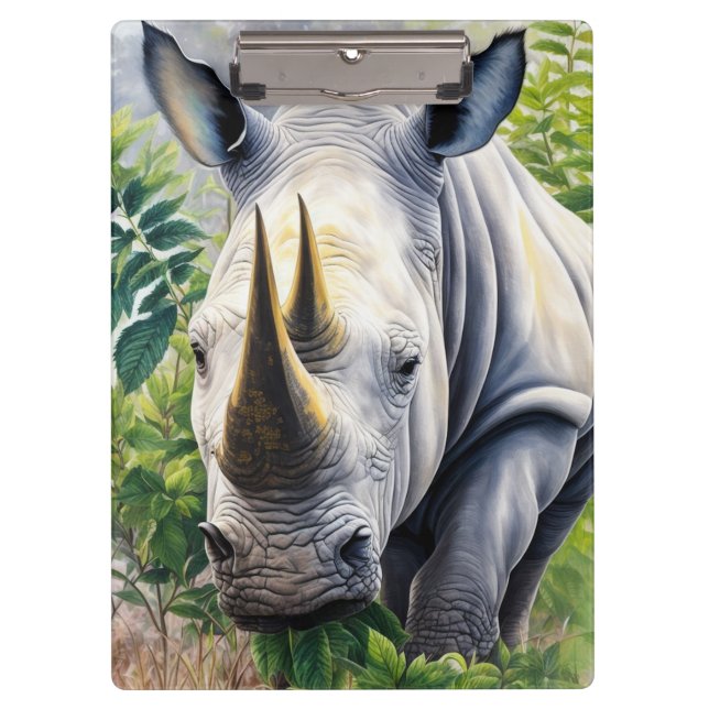 Porte-bloc L'art botanique du rhinocéros blanc (Devant)