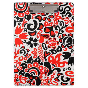 Porte-bloc L'art populaire ukrainien motif floral abstact