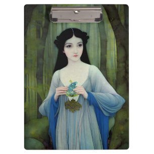 Porte-bloc Lave-encre illustration de la belle femme à Woods