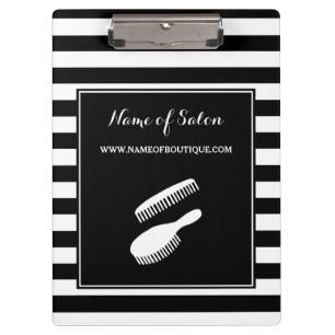 Porte-bloc Le blanc noir à la mode barre les cheveux et le
