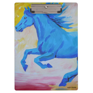 Porte-bloc Le cheval bleu
