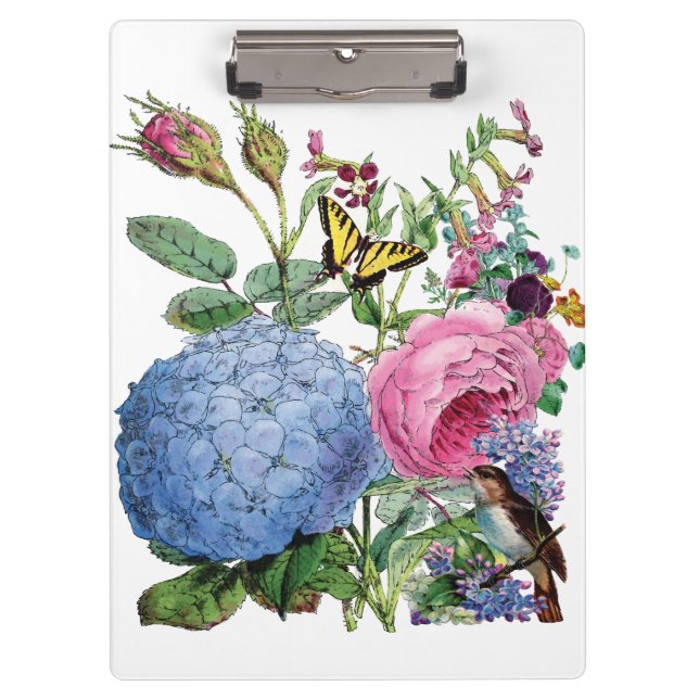 Porte-bloc Le cru fleurit le panneau d'agrafe (Devant)