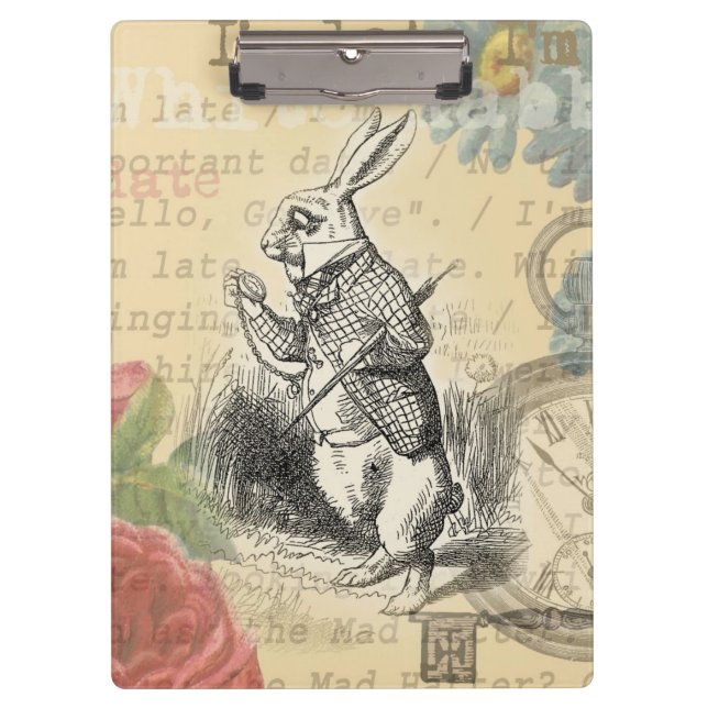 Porte-bloc Le lapin blanc Alice au pays des merveilles (Devant)