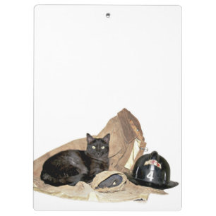 Porte-bloc Le minou du pompier