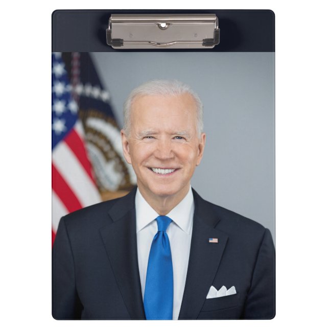Porte-bloc Le Président Joe Biden Maison Blanche Portrait Cli (Devant)