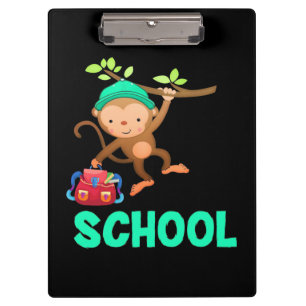 Porte-bloc Le Singe De Retour À L'École