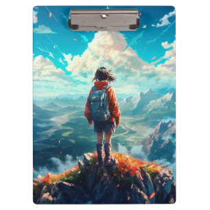 Porte-bloc Le sommet dans son âme Anime Hiker Girl