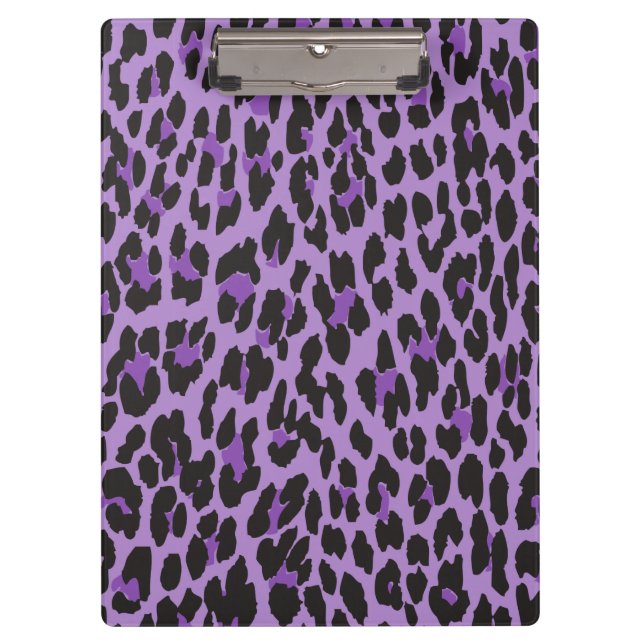 Porte-bloc Leopard Print, Léopard Spots, Purple Leopard (Devant)