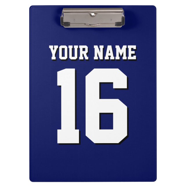 Porte-bloc L'équipe de Jersey de sports Blue Navy (Devant)