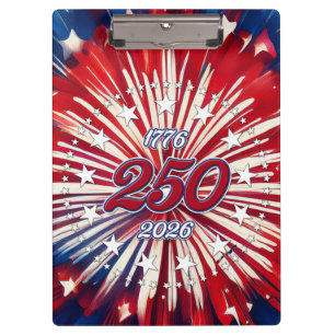 Porte-bloc Les 250 ans d'Amérique 1776-2026 Feux d'Artifice R