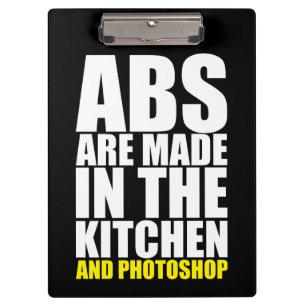 Porte-bloc Les Abs Sont Faits Dans La Cuisine Et Photoshop -