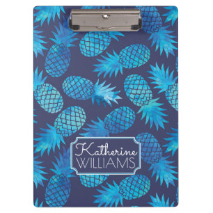 Porte-bloc Les ananas bleus de colorant de cravate   ajoutent