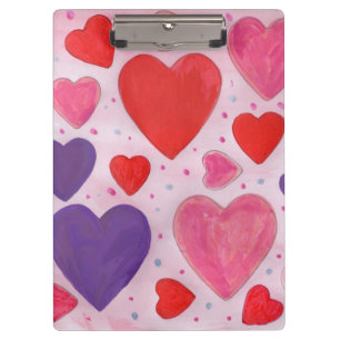 Porte-bloc Les coeurs de la Saint-Valentin en rose, violet et