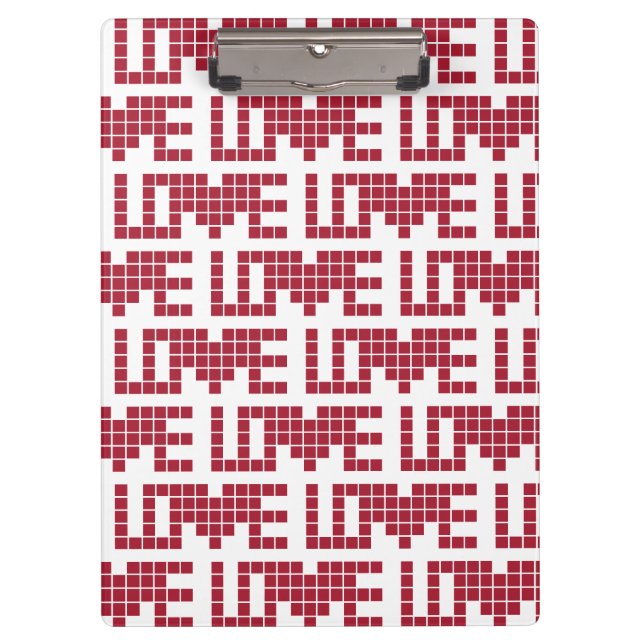Porte-bloc LETTRE carré d'amour rouge mou (Devant)
