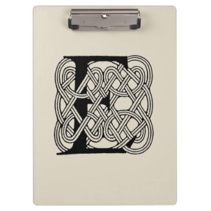 Porte-bloc Lettre E Noeud Celtique Monogramme Vintage