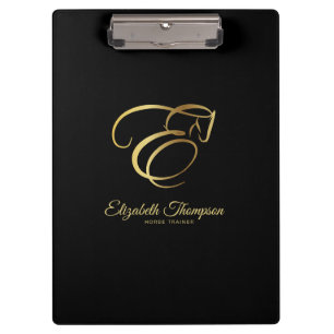 Porte-bloc Lettre monogramme E Horse