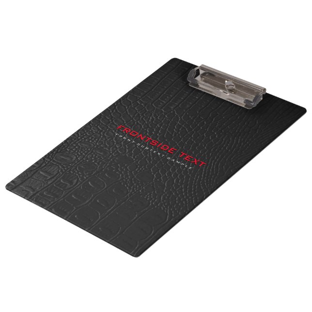 Porte-bloc Lettres rouges en cuir crocodile (Incliné)