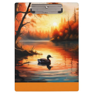 Porte-bloc Lever de soleil sur le lac