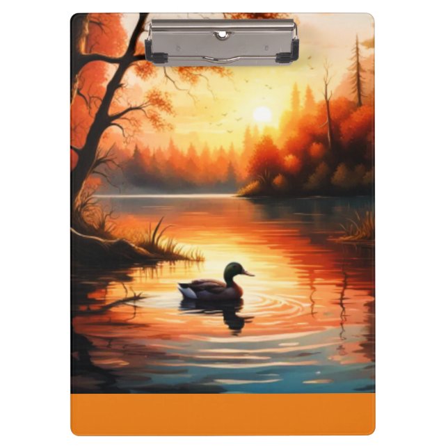 Porte-bloc Lever de soleil sur le lac (Devant)