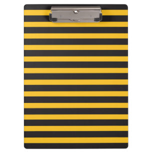 Porte-bloc Lignes géométriques horizontales jaunes noires Abe