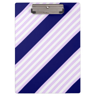 Porte-bloc Lilac et rayures blanches motif avec bleu marine