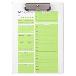 Porte-bloc Lime Green Minimalist Daily Planner Template