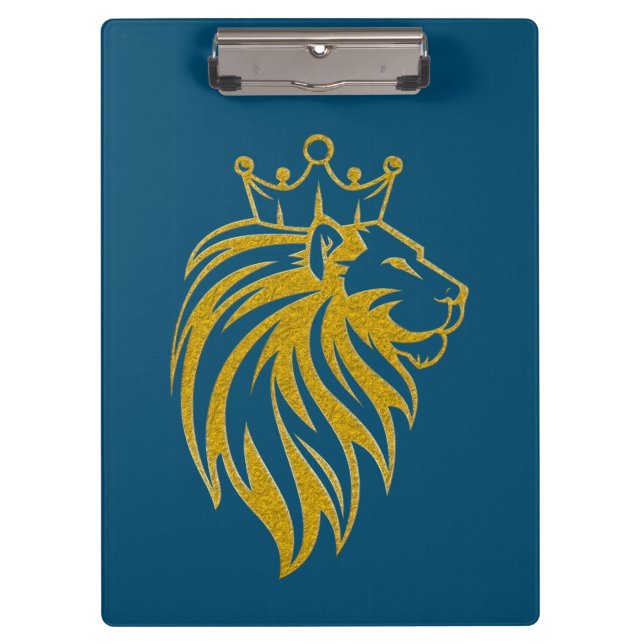 Porte-bloc Lion Avec Couronne - Style Or 2 (Devant)